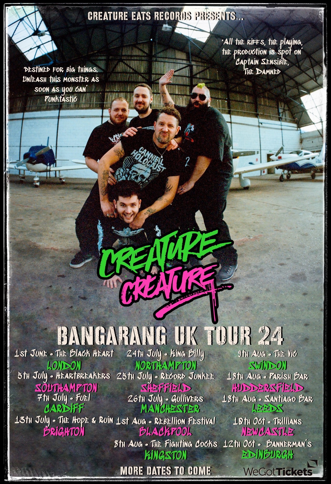 Creature Creature Announce "Bangarang UK Tour 24" - ThePunkSite.com
